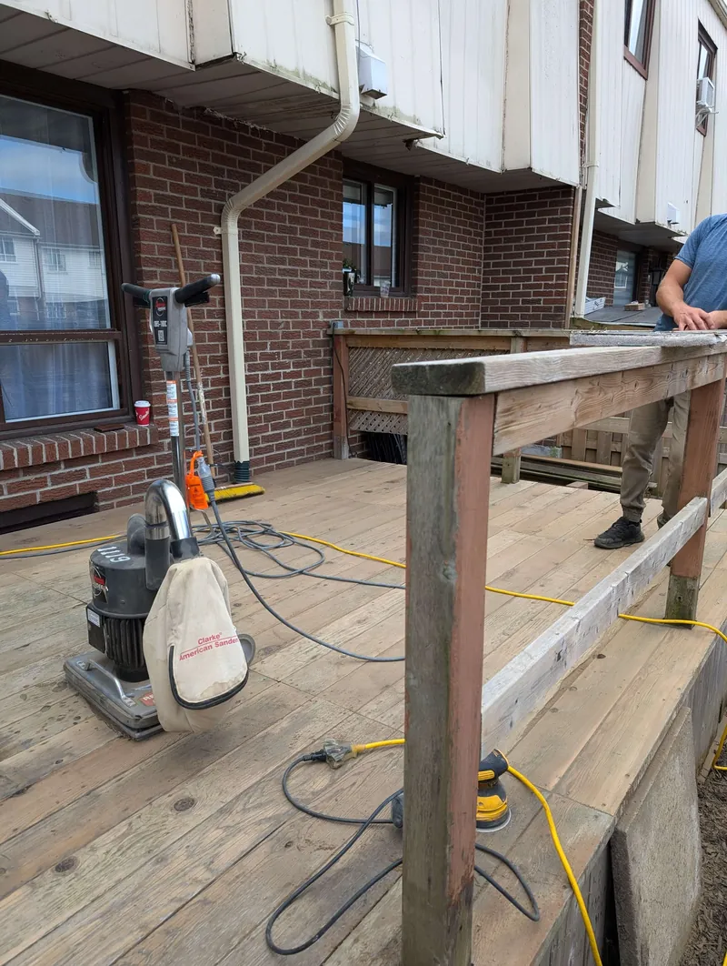 Rear deck in Oshawa, resurfaced - after