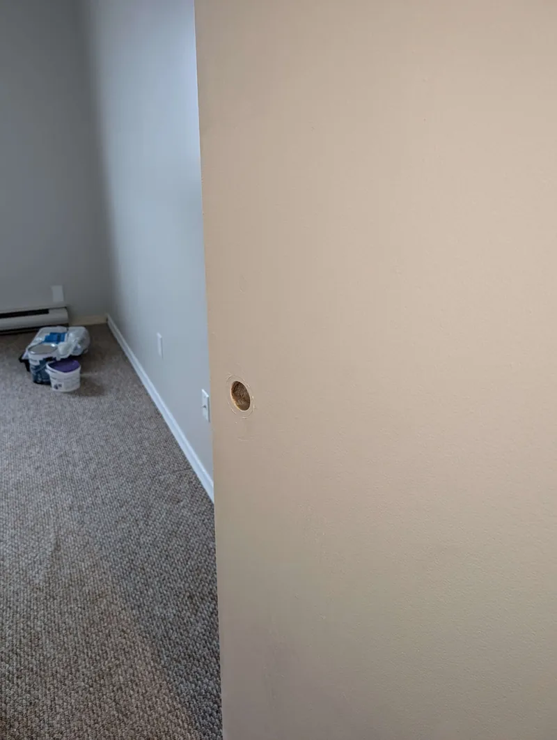Interior door hardware replaced - before